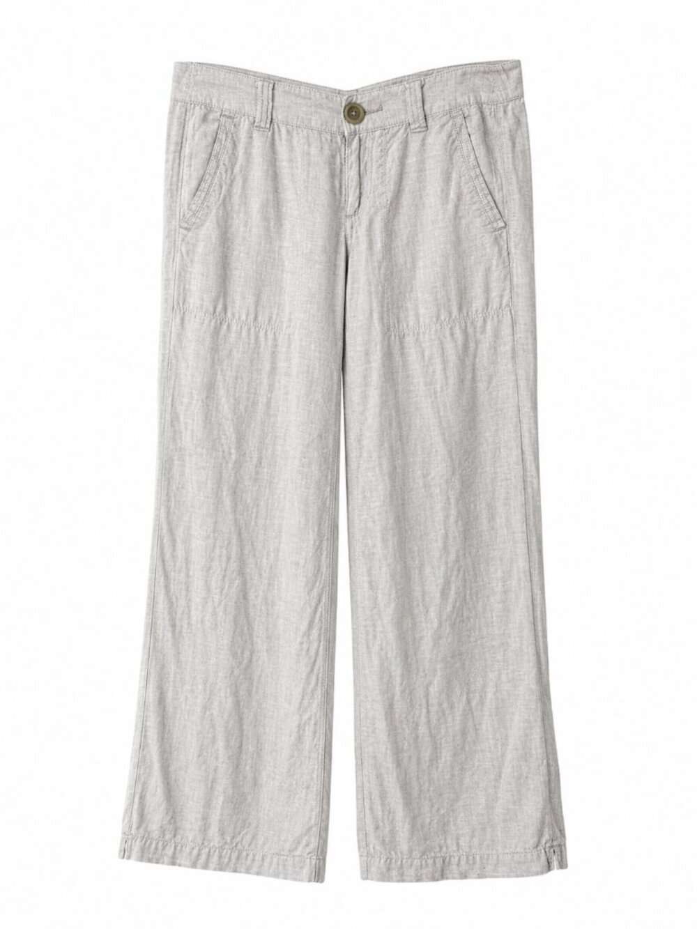 ANTHROPOLOGIE Pilcro Linen Blend Natural Relaxed Wide Leg Pants Size 0 EUC - Picture 2 of 9